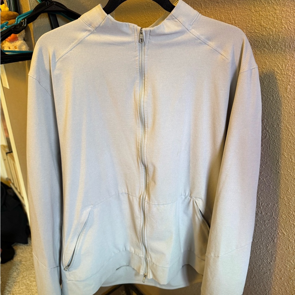 Light Gray Zip-Up Jacket